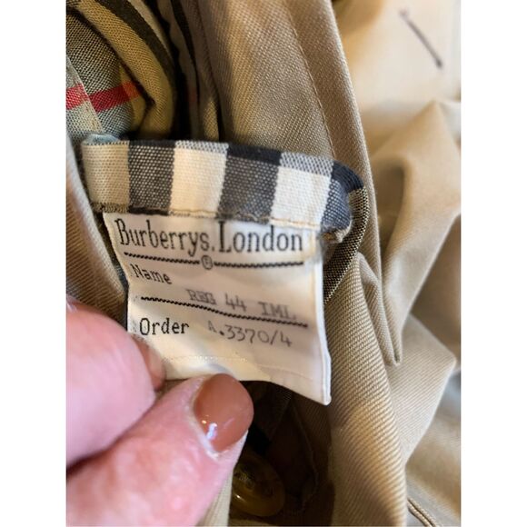 Burberry 80s Nova Check Wool/Camel Hair Liner Double Breasted Trenchcoat Men 44R - Picture 11 of 12